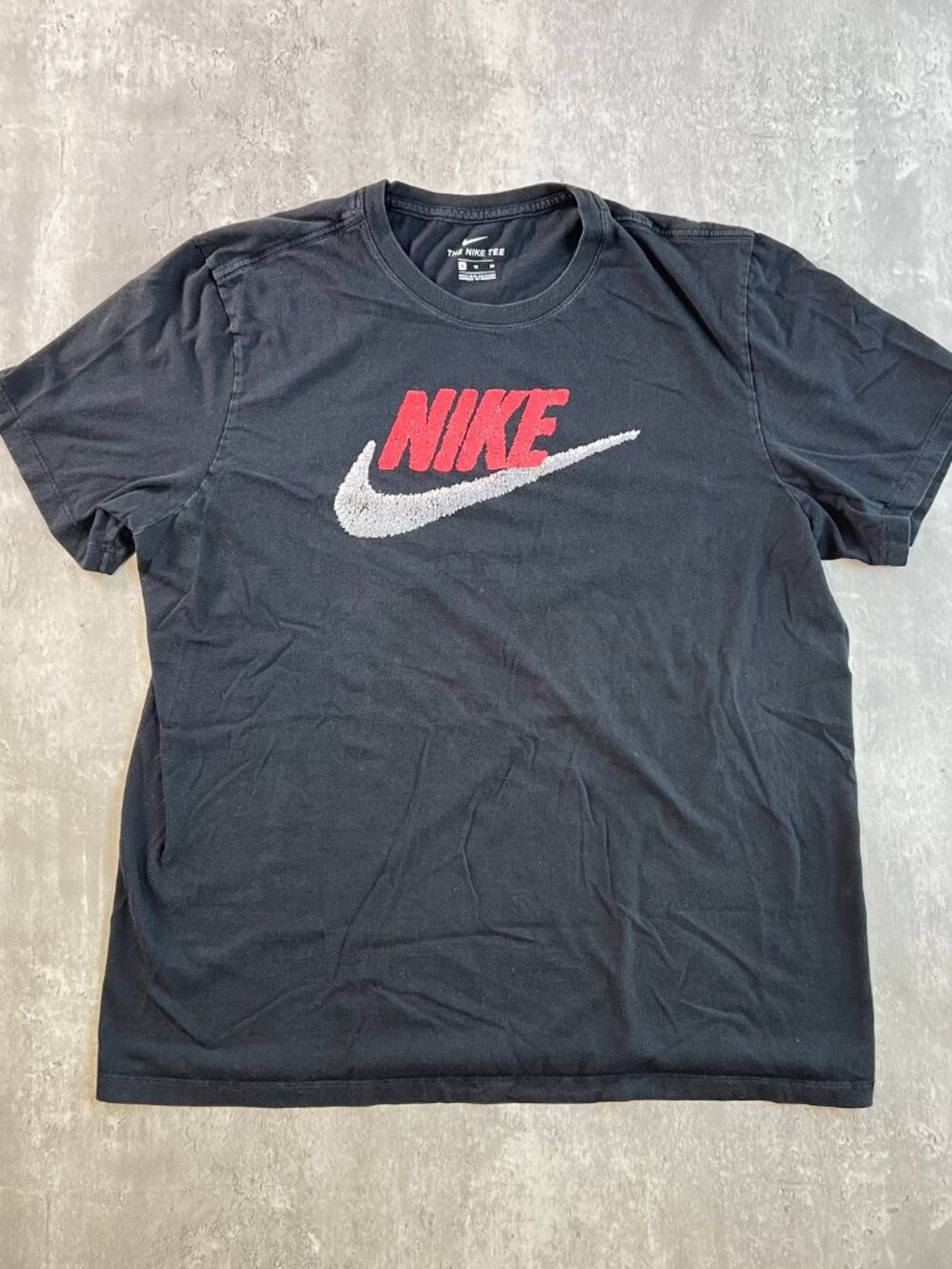 Nike T Shirt Black Short Sleeve Crew Neck Cotton Mens Size XL